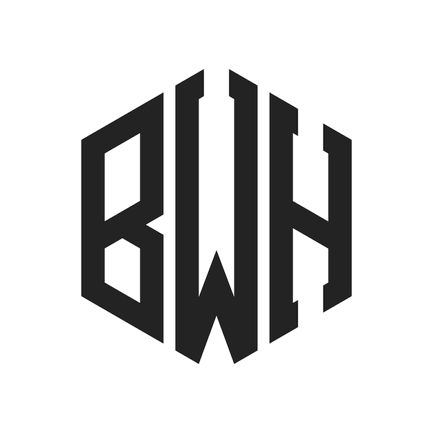 BWH Logo Design Initial Letter BWH Monogram Logo using Hexagon shape