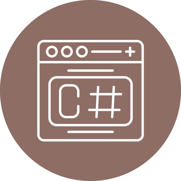 C Sharp icon vector image Can be used for Computer Programming