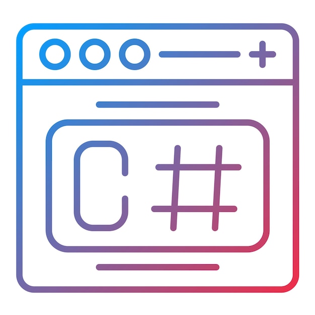C Sharp icon vector image Can be used for Computer Programming