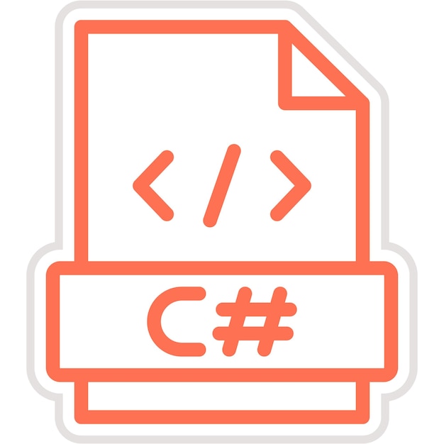 C sharp Vector Icon Design Illustration