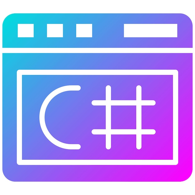 C Sharp Vector Illustration Style