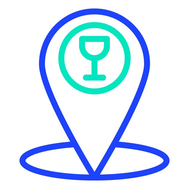 Cafe location Vector Icon Design Illustration