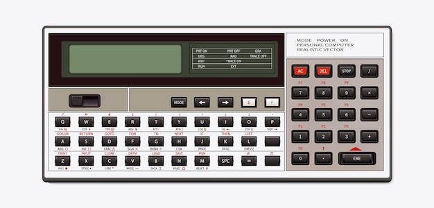 Calculator machine Vector realistic