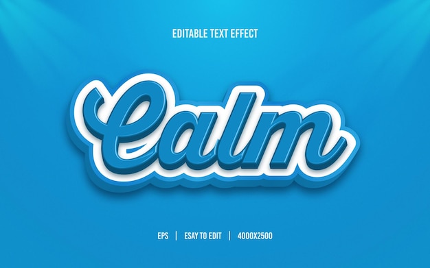 calm editable text effect eye-catching easy to customize