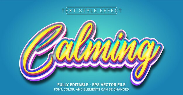 calming text style effect editable graphic text template