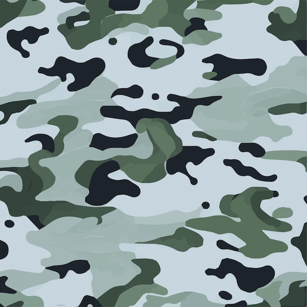 camouflage seamless pattern trendy style camo repeat print vector illustration khaki texture