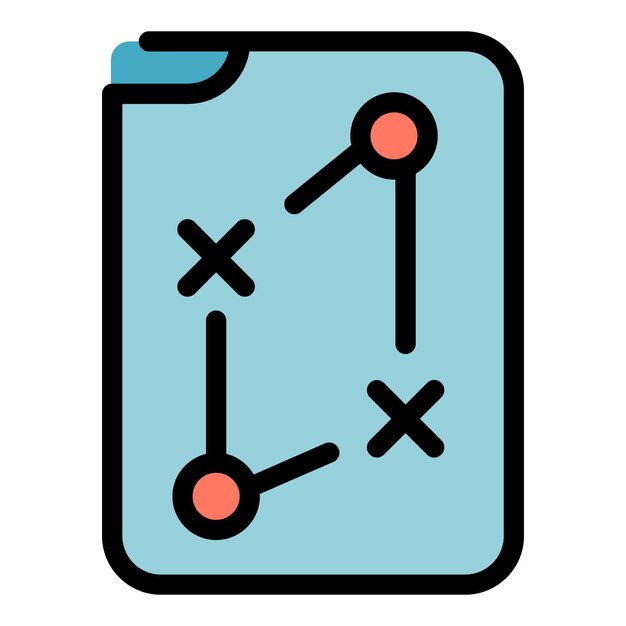 Campaign map icon Outline campaign map vector icon color flat isolated