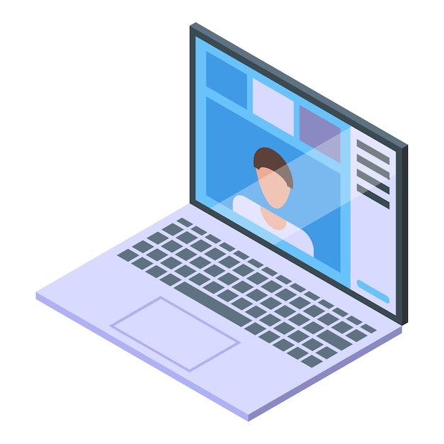 campus laptop call icon isometric of campus laptop call vector icon for web design isolated on white background