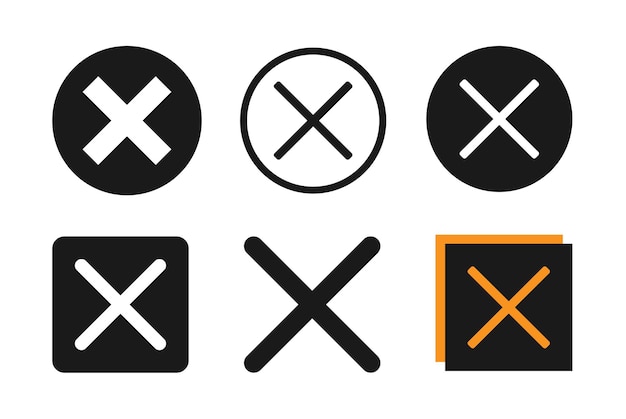 cancel icon setcross icon flat illustration of cancel vector