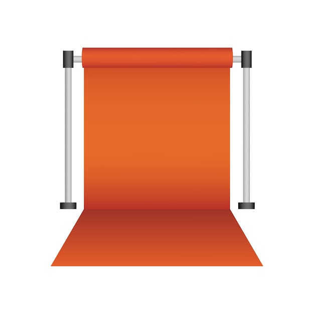 canvas on light background banner for the studio background on a stand vector illustration