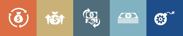 Capital icons Infographic design template Creative concept with 5 steps