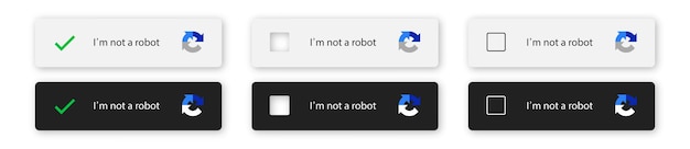 Captcha i am not a robot I am not robor button Vector illustration