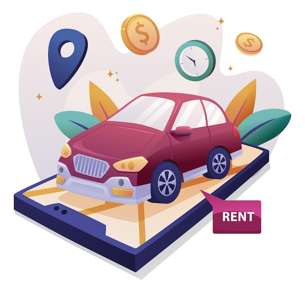 Car Rental Illustration