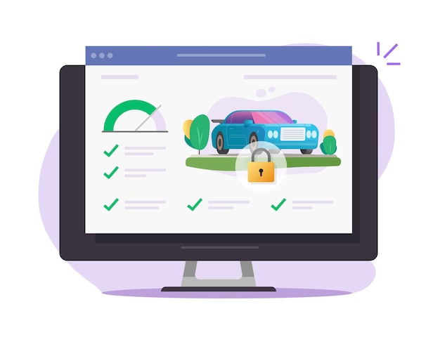Car vehicle repair diagnostic test check on computer pc 