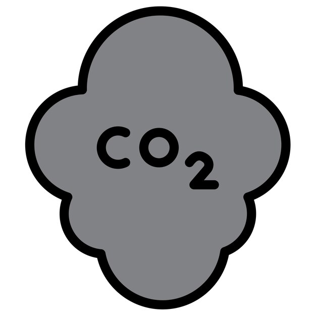 carbon dioxide icon vector image can be used for global warming