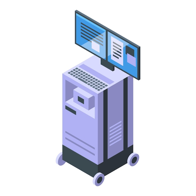 Care medical diagnosis icon isometric vector Clinic consultation Heart app