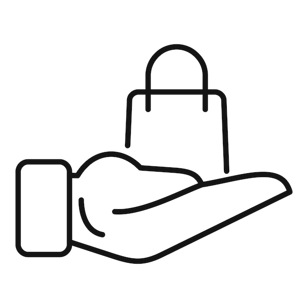 Care online shopping icon outline vector Delivery store