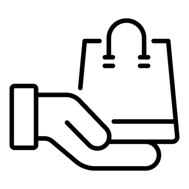 Care shop home delivery icon Outline care shop home delivery vector icon for web design isolated on white background