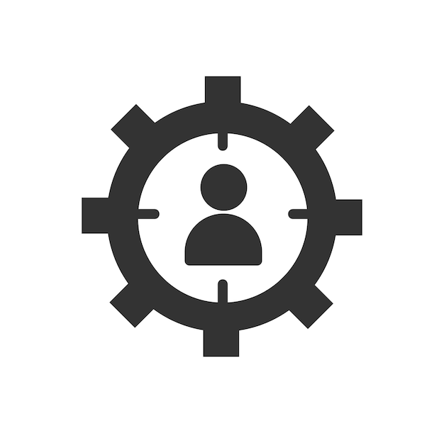 careergrowth target black icon