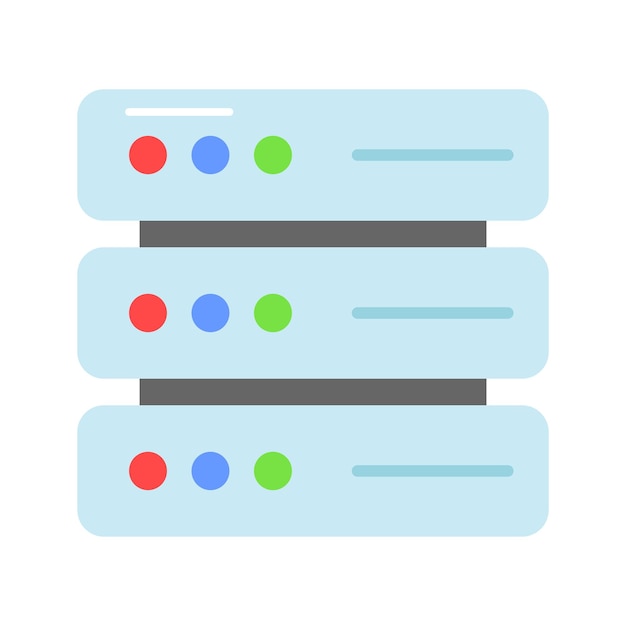 carefully crafted vector of data server server rack icon in trendy style