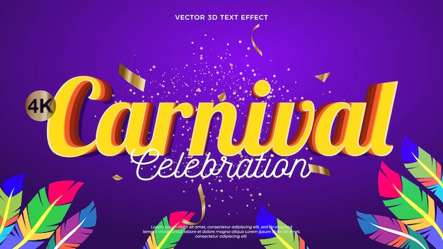 Carnival editable vector text effect