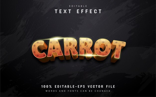 Carrot text, text effect