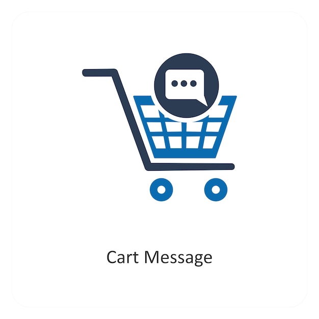 Cart Message and chat icon concept