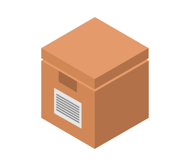 Carton box storage document isometric