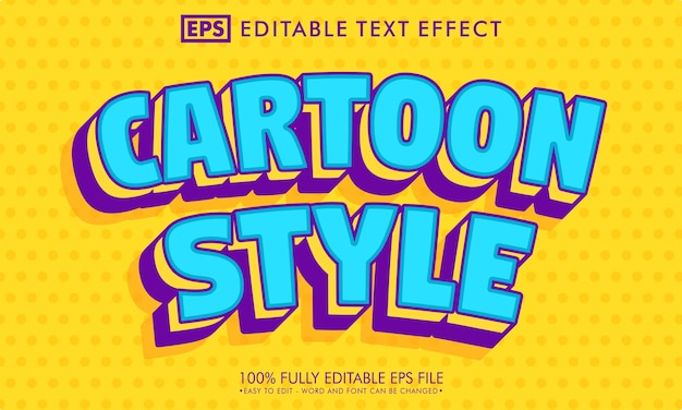 cartoon 3d editable text effect