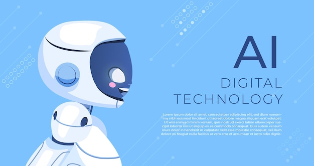 Cartoon character robot woman AI Content Generator Chatbot technology Technology and engineering