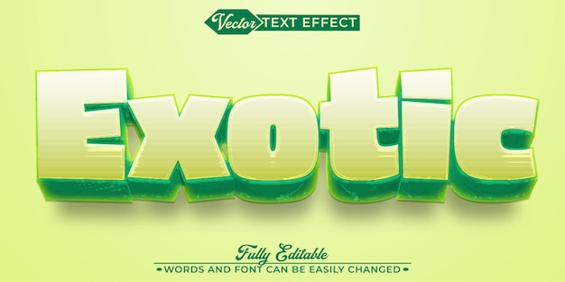 Cartoon Exotic Fruit Vector Editable Text Effect Template