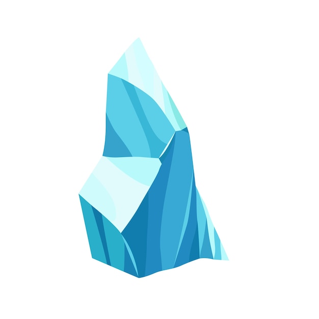 cartoon ice crystals cold frozen blocks or ice mountain winter decoration for game design iceberg broken pieces of ice snowy elements on white background