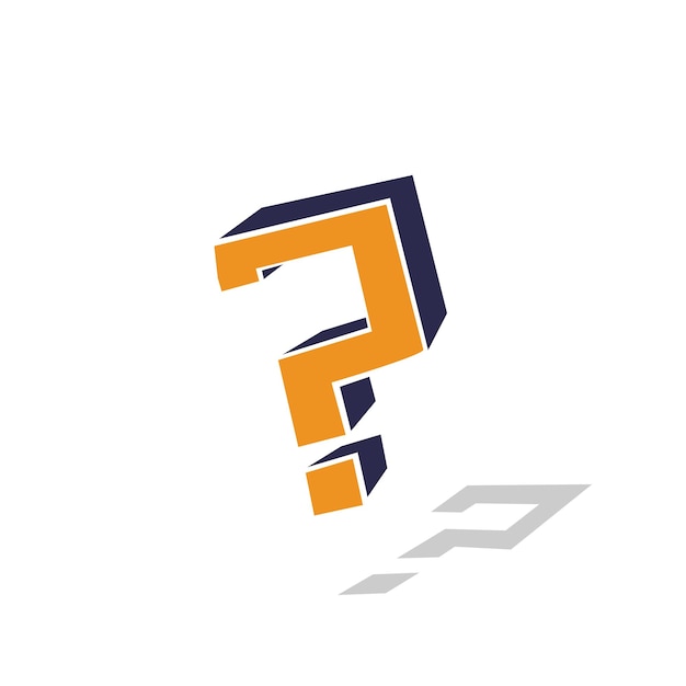 Cartoon question mark vector illustration
