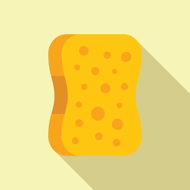 Cartoon sponge illustration with shadow