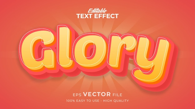 Cartoon typography premium editable text effect