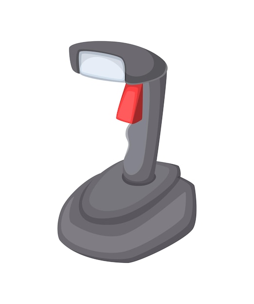 Cartoon vector illustration of barcode Scanner Isolated on white background.
