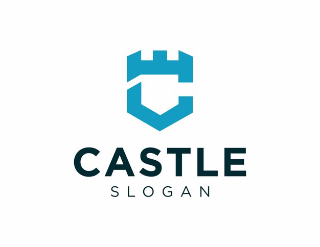 Castle Logo Design was created using the Corel Draw 2018 application with a white background