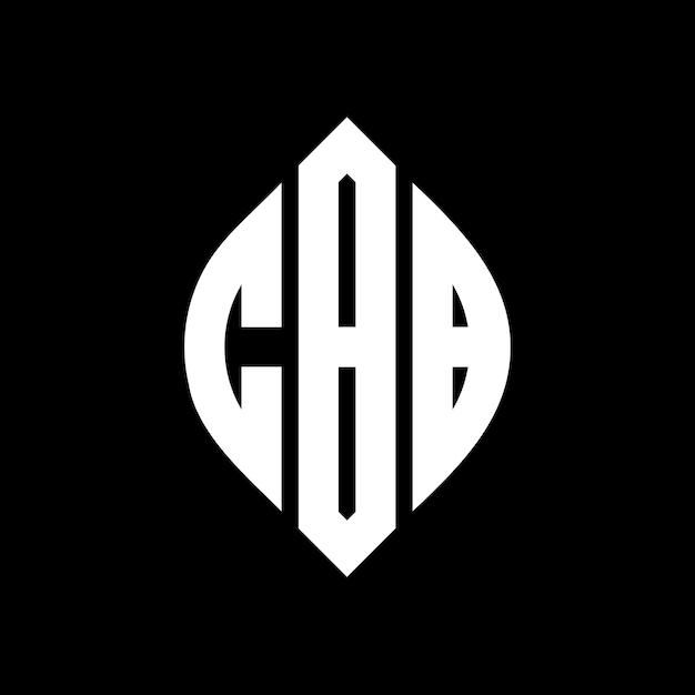 CBB circle letter logo design with circle and ellipse shape CBB ellipse letters with typographic style The three initials form a circle logo CBB Circle Emblem Abstract Monogram Letter Mark Vector