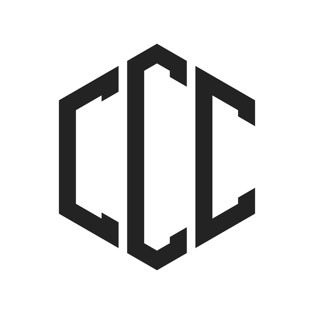CCC Logo Design Initial Letter CCC Monogram Logo using Hexagon shape