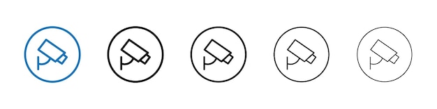 CCTV camera icon Outline vector logo for web ui