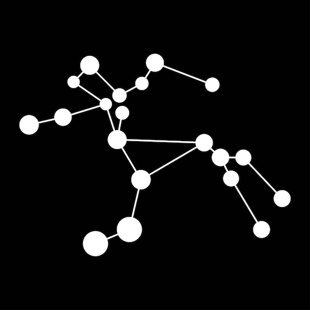 Centaurus constellation map Vector illustration