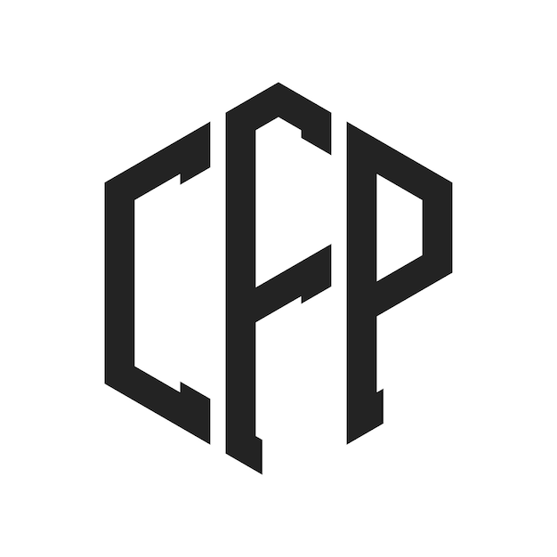 CFP Logo Design Initial Letter CFP Monogram Logo using Hexagon shape