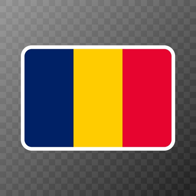 Chad flag official colors and proportion Vector illustration