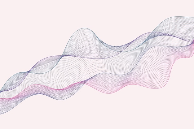 chaotic dynamic gradient wavy particles background abstract futuristic dotted wave background