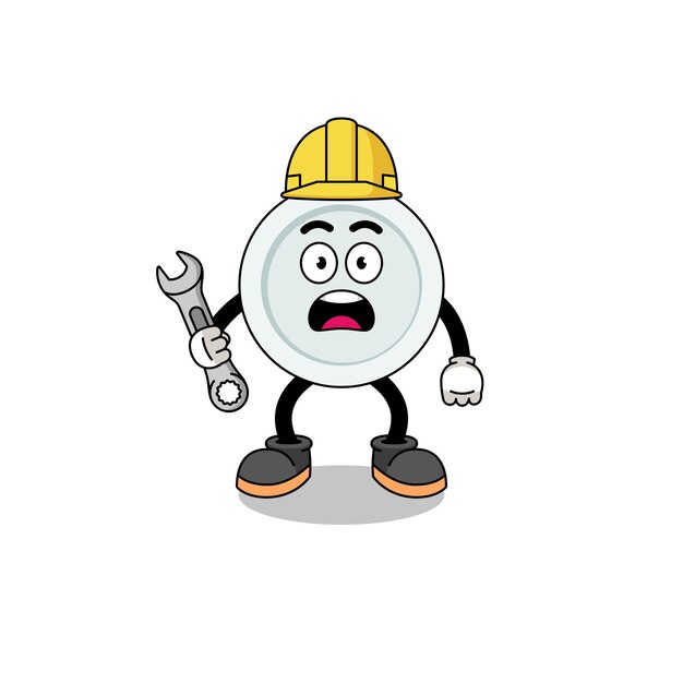 Character Illustration of plate with 404 error
