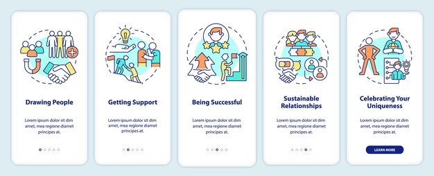 Charisma benefits onboarding mobile app screen