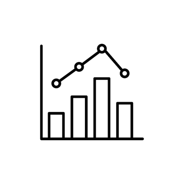 Chart Icon Flat fill set collection