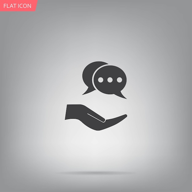 chat bubble vector illustration on gray background eps 10