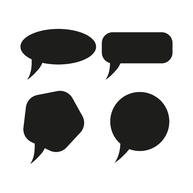 Chat icon vector design element Talk bubble set