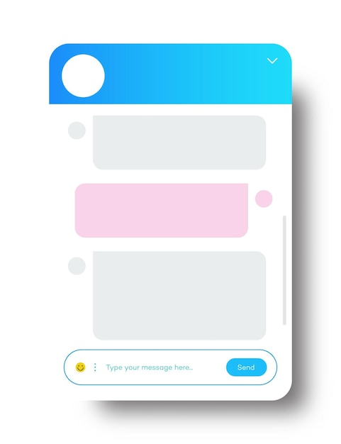 Chat window for website and mobile app